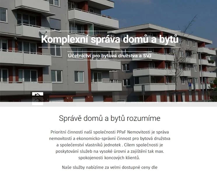 Referenční web PPAF nemovitosti